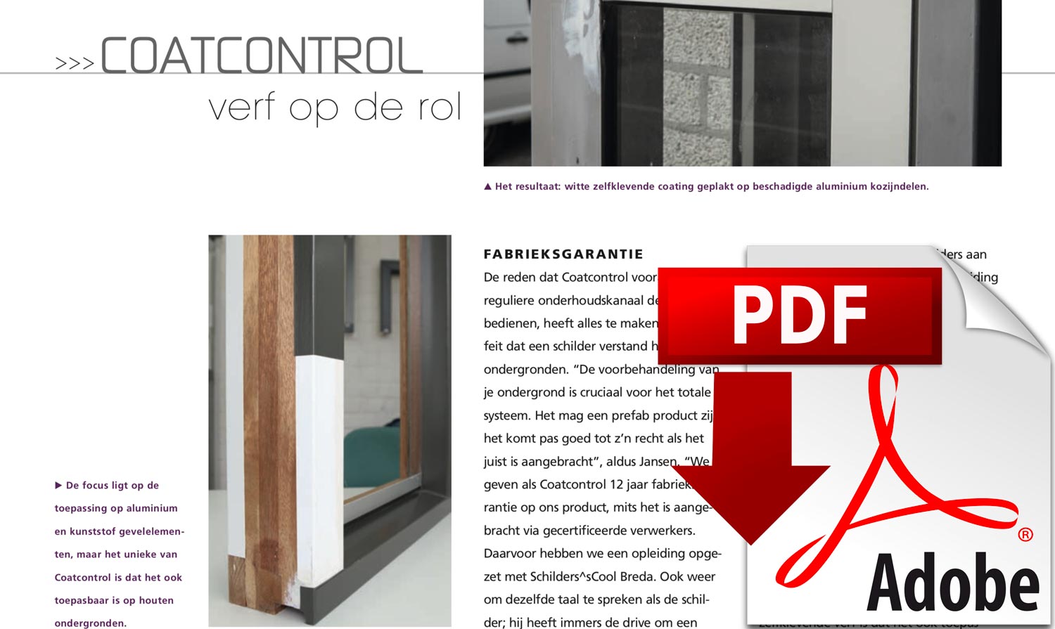 Landelijke introductie van Coatcontrol (PDF)